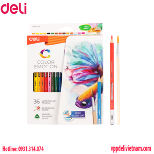 Bút chì màu nước 36 màu Deli-EC00730