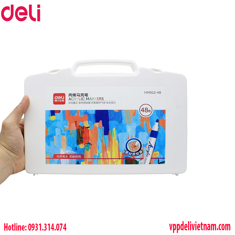 Bút Acrylic Marker Deli HM912 - 12/24/36/48 màu