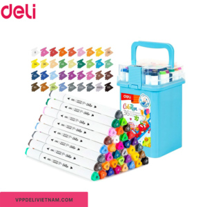 Bút màu Acrylic Marker gốc nước 2 đầu Deli EC187-36 màu