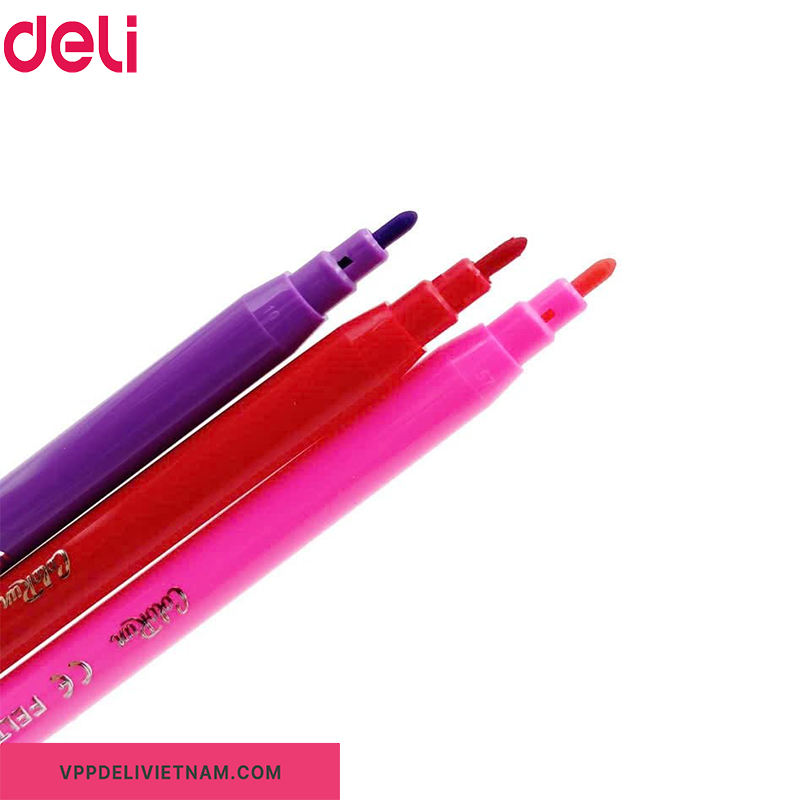 Bút dạ nước 12 màu Deli EC10003 - Ảnh 5