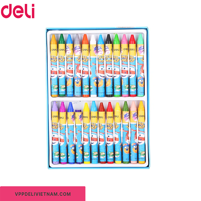 Bút sáp màu Deli EC21000/EC21010/EC21020 – Bộ 12/18/24 màu - Ảnh 6