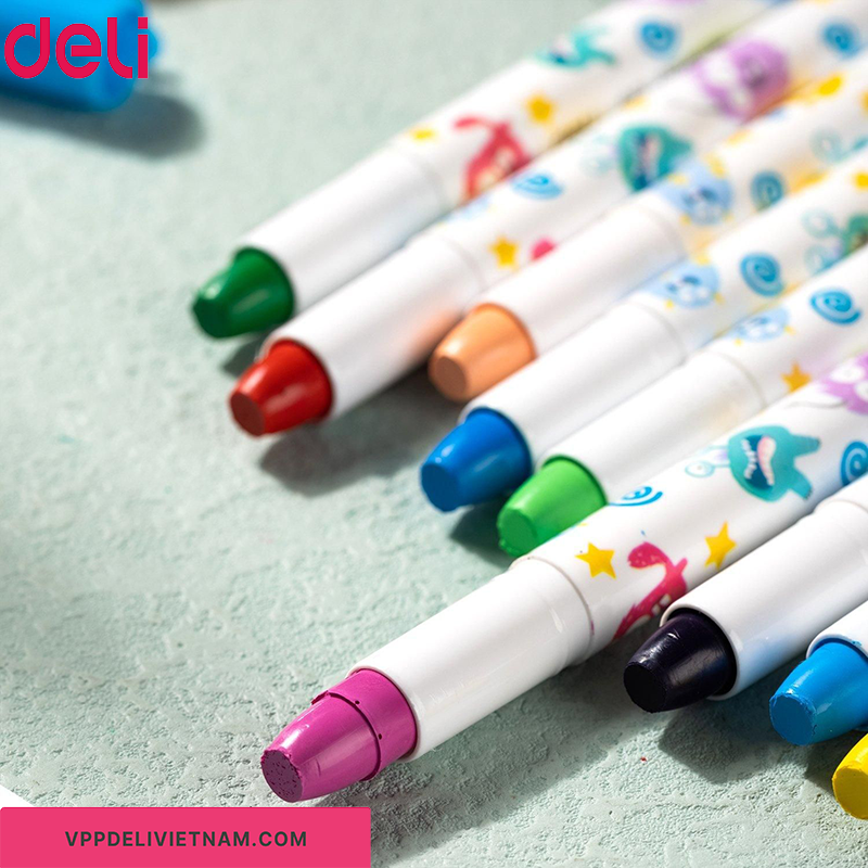 Bút sáp màu gel Deli EC211 – Bộ 12/24 màu - Ảnh 5