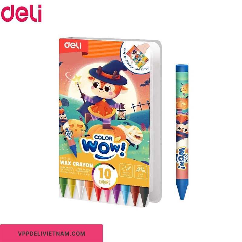 Bút sáp màu Deli EC225 – Bộ 10 màu / 16 màu - Ảnh 6
