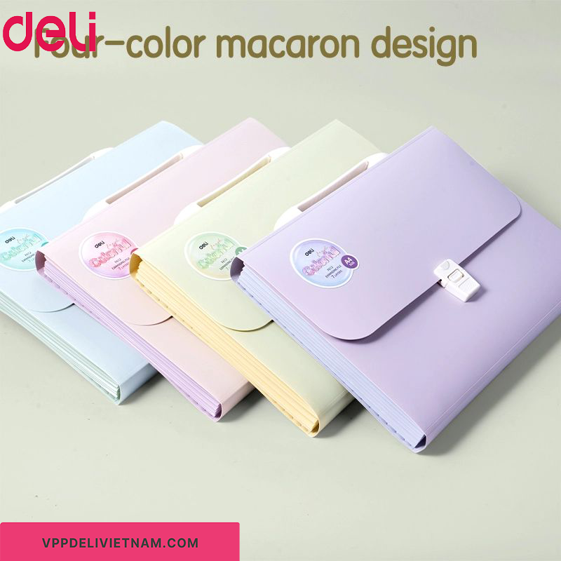 Cặp tài liệu 7 ngăn A4 Deli EF612 - Ảnh 2