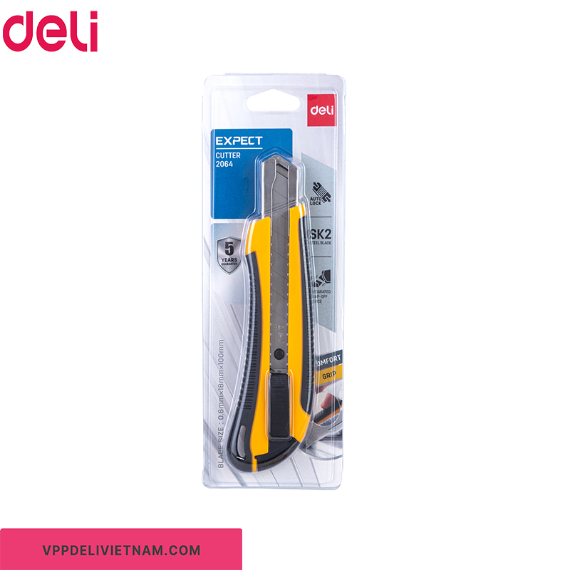 Dao rọc giấy lớn Deli 2064 – Lưỡi 18mm - Ảnh 2