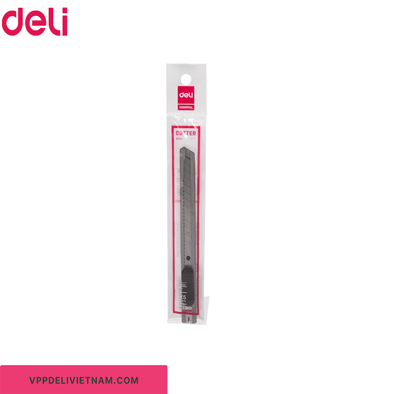 Dao rọc giấy nhỏ thân inox Deli 2053 – Lưỡi 9mm - Ảnh 2