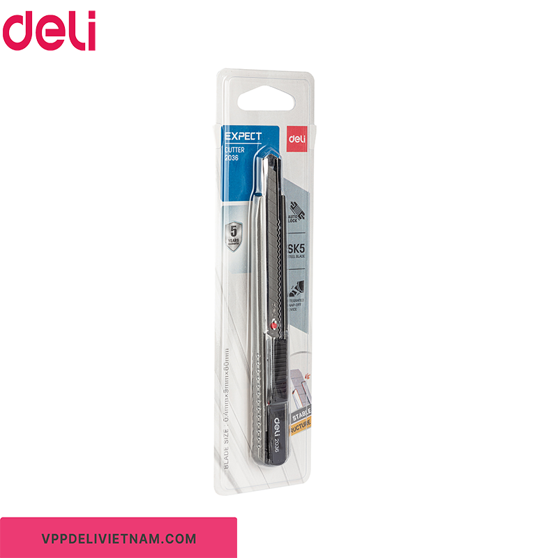 Dao rọc giấy Deli E2036 – Lưỡi dao 9mm - Ảnh 4