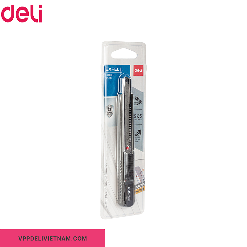 Dao rọc giấy Deli E2036 – Lưỡi dao 9mm - Ảnh 5
