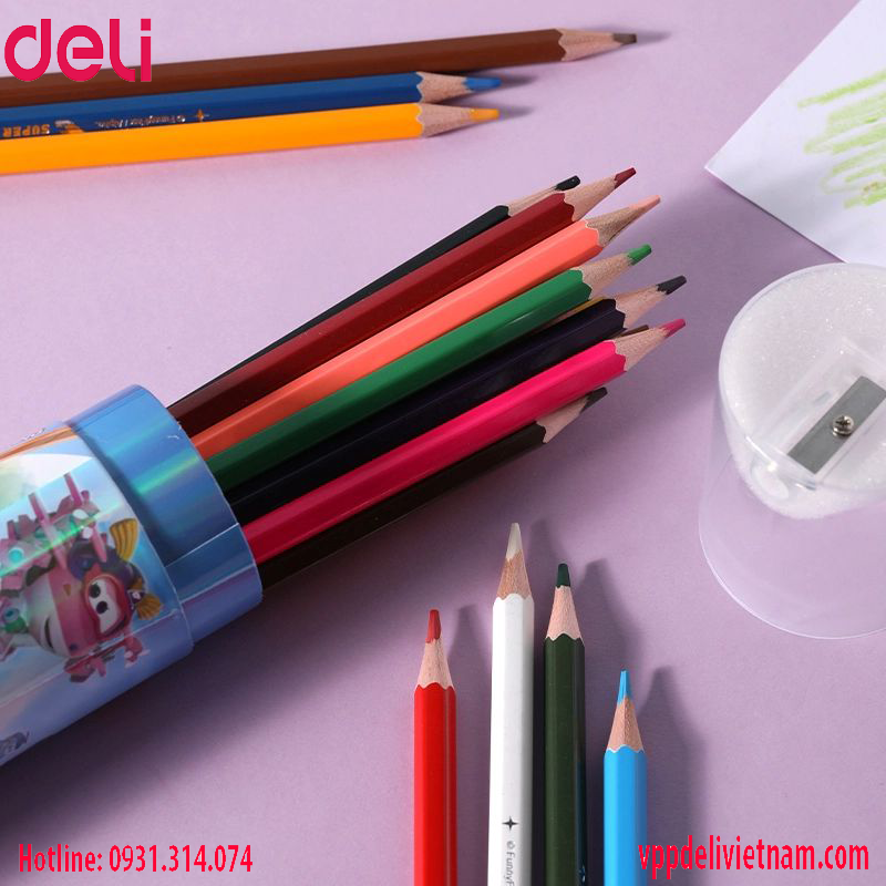 Bút chì màu 18 màu Deli EC00817 – 18 - Ảnh 4