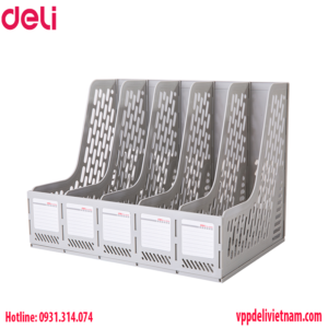 Giá tài liệu 5 ngăn đứng Deli E9838 Màu xám