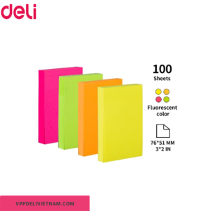 Giấy note màu neon 3x4 inch Deli EA02402 (76×101mm)