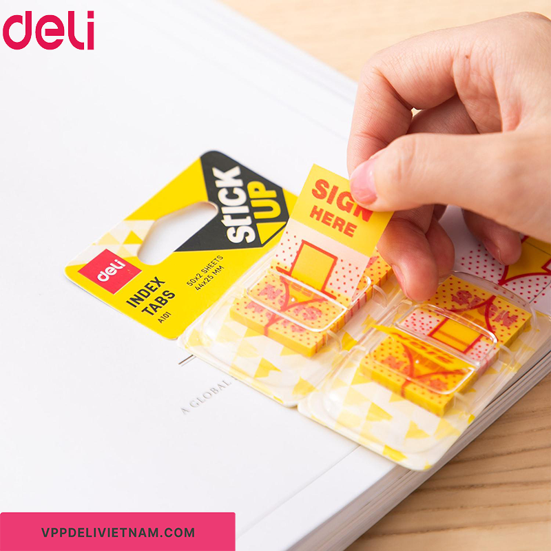 Giấy note trình ký Sign Here Deli EA10101 - Ảnh 3