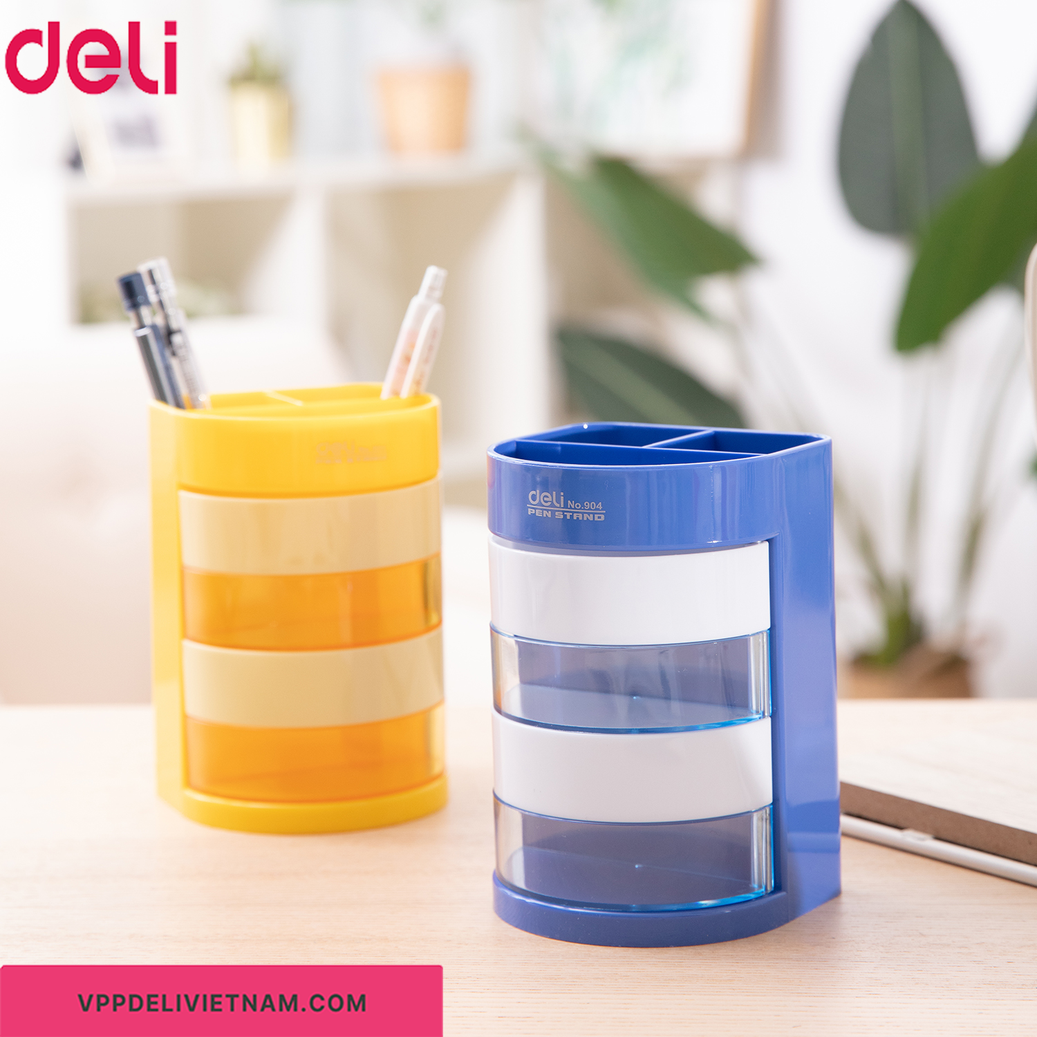 Hộp cắm bút nhựa Deli E904 - Ảnh 5