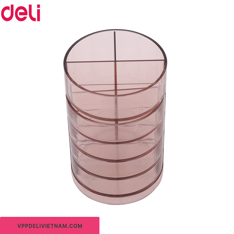 Hộp cắm bút nhựa tròn nhiều ngăn Deli E906 - Ảnh 3