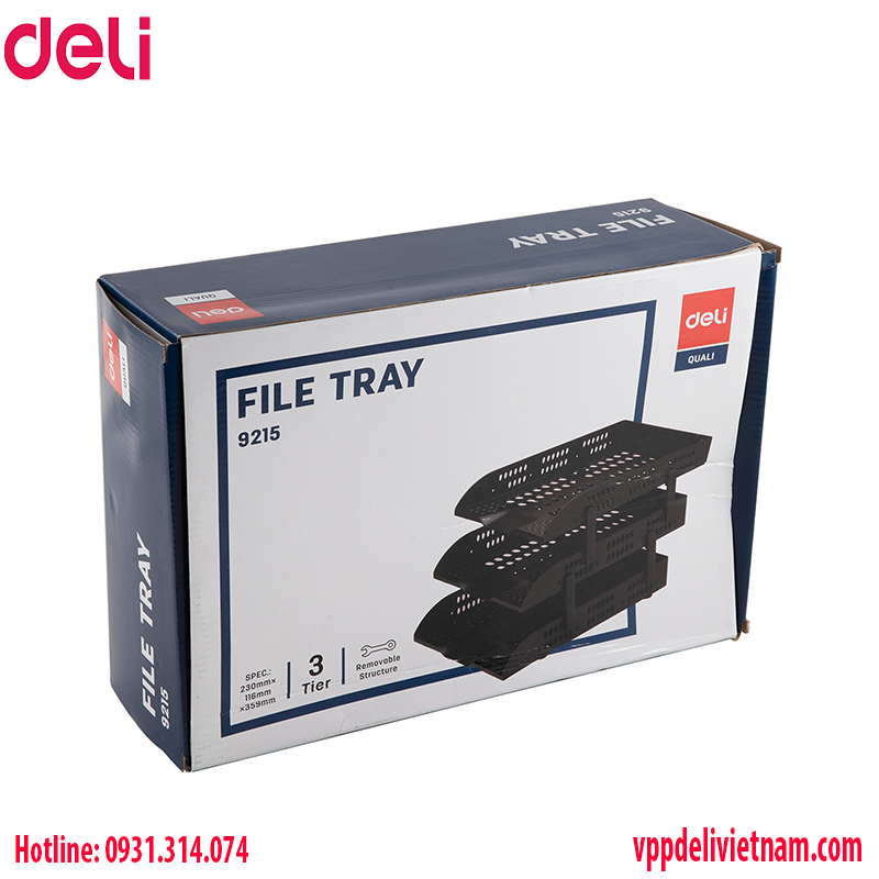 Kệ đựng hồ sơ Deli E9215 - Màu đen - Ảnh 3