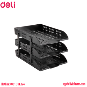 Kệ đựng hồ sơ Deli E9215 - Màu đen