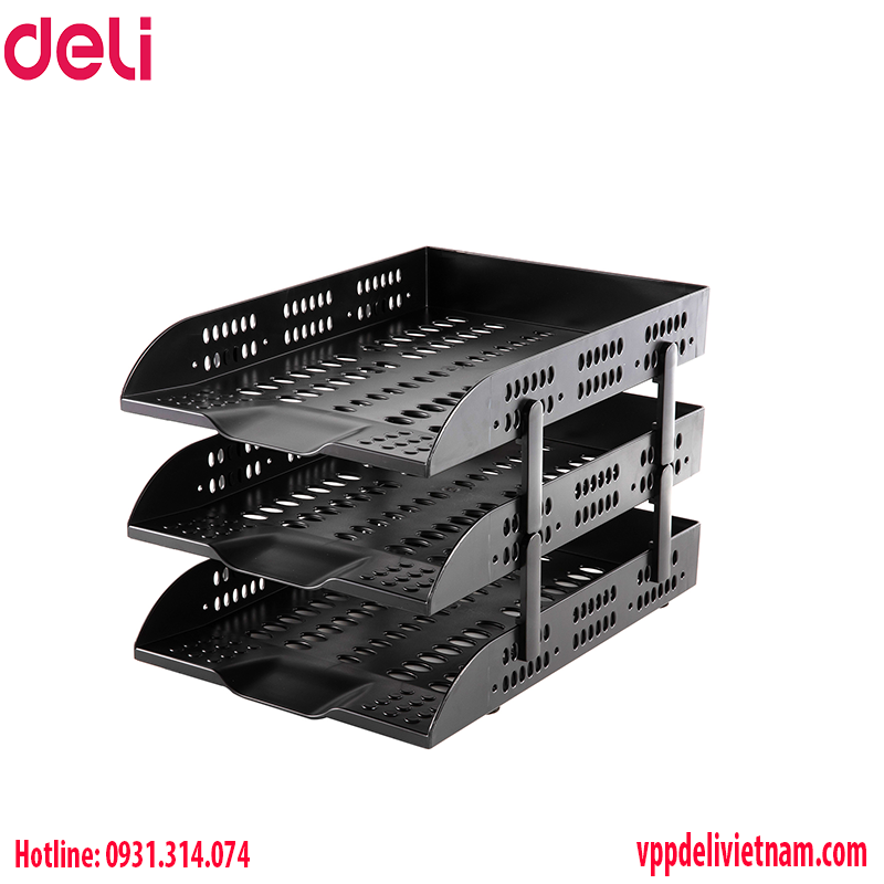 Kệ đựng hồ sơ Deli E9215 - Màu đen - Ảnh 2