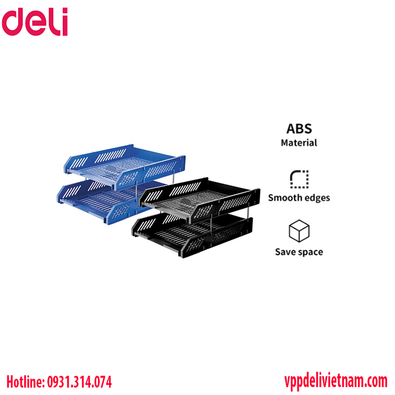 Kệ đựng tài liệu 2 tầng Deli EZ611-VN màu xám - Ảnh 5