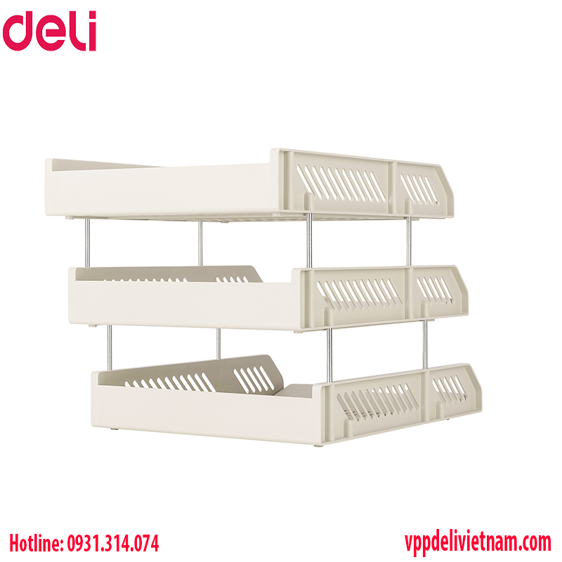Giá tài liệu 3 tầng Deli E9209 _Màu xám nhạt - Ảnh 4