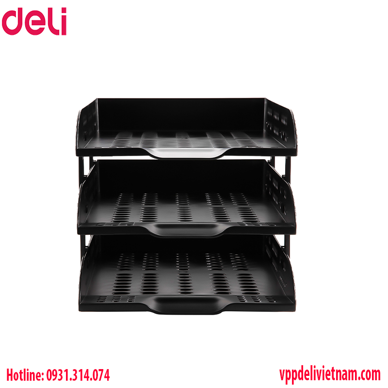 Kệ đựng hồ sơ Deli E9215 - Màu đen - Ảnh 5