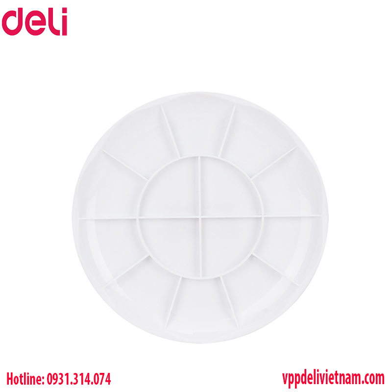 Khay pha màu Deli 68306_size lớn_Màu trắng - Ảnh 3
