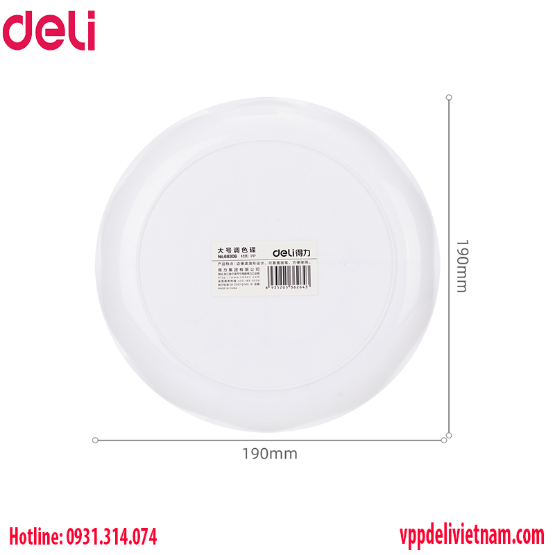 Khay pha màu Deli 68306_size lớn_Màu trắng - Ảnh 2
