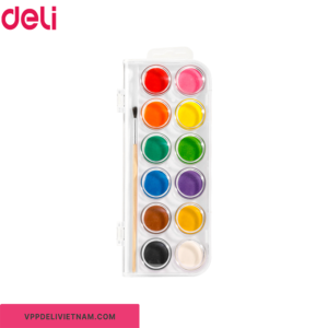 Màu nước dạng nén Deli EC15-12 – Bộ 12 màu
