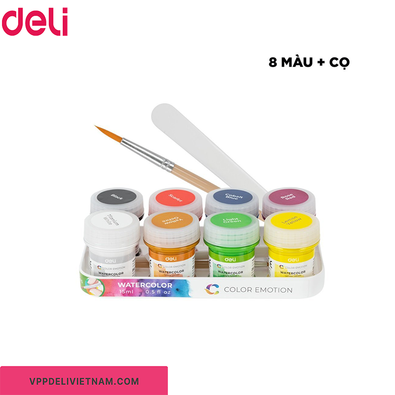 Màu nước Emotion Deli EC22 – Bộ 6, 8, 12 màu hũ 15ml - Ảnh 3