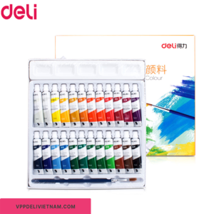 Màu nước Gouache Deli 73864 – Bộ 24 tuýp 5ml