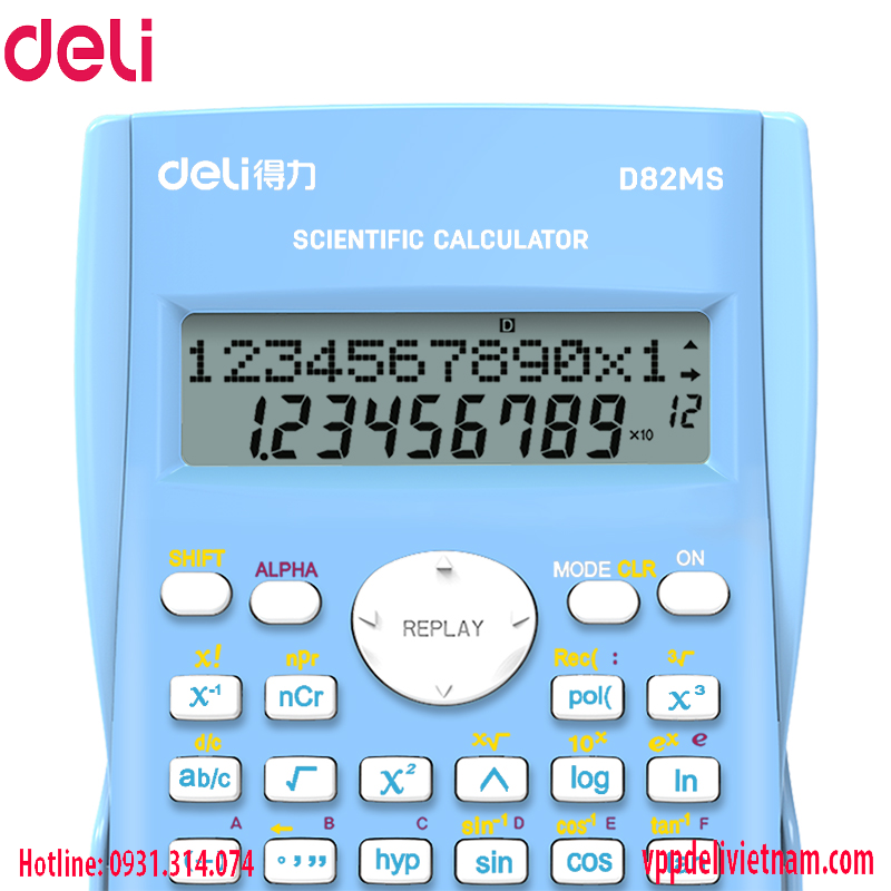Máy tính kỹ thuật Deli WD82MS – màu xanh - Ảnh 2