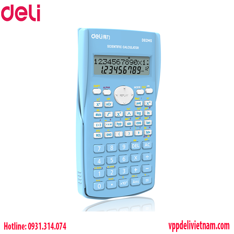 Máy tính kỹ thuật Deli WD82MS – màu xanh