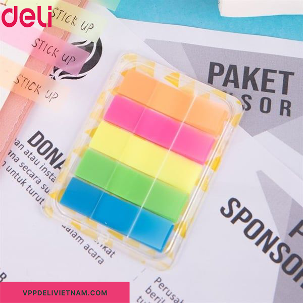 Note nhựa phân trang 5 màu Deli EA10202 - Ảnh 4