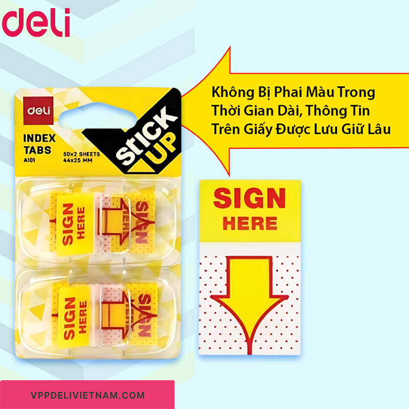 Giấy note trình ký Sign Here Deli EA10101 - Ảnh 4