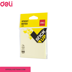 Giấy note 3x3 inch vàng Deli EA00352 – 76x76mm