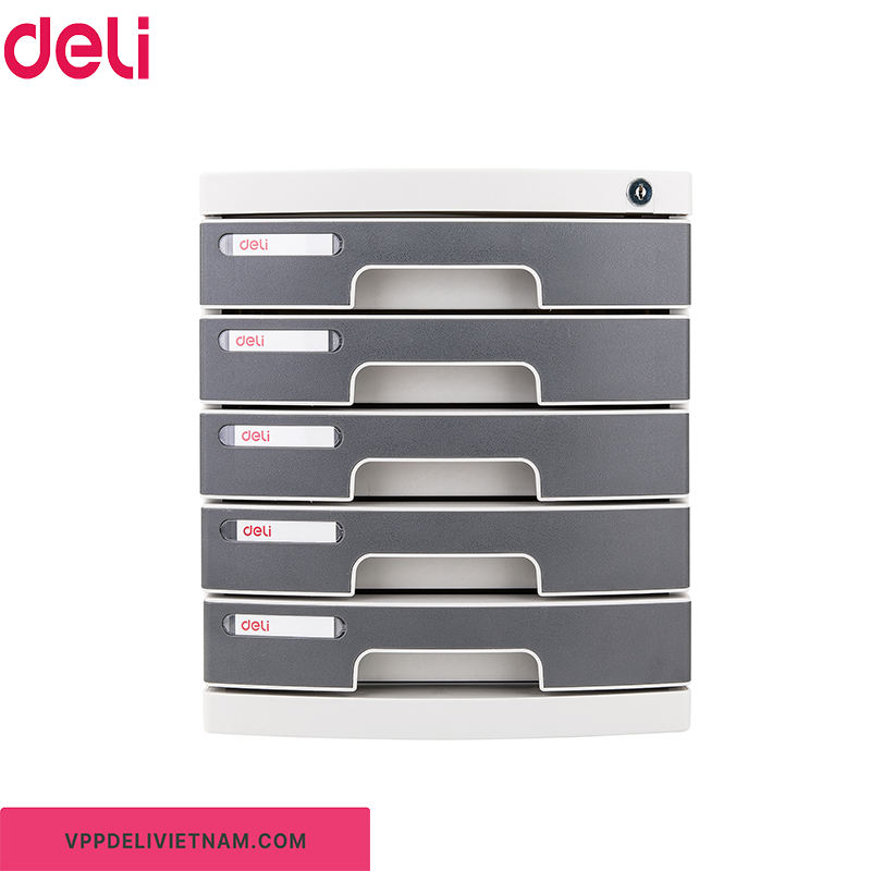 Tủ đựng hồ sơ 5 ngăn Deli E8855 có khóa - Ảnh 2