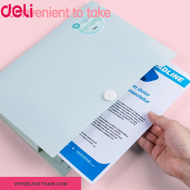 Túi đựng tài liệu 8 ngăn Deli EF615 - Ảnh 5