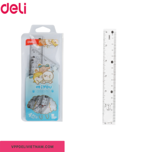 Bộ Thước Học Sinh Deli EH657 – Bộ 4 Thước 15cm