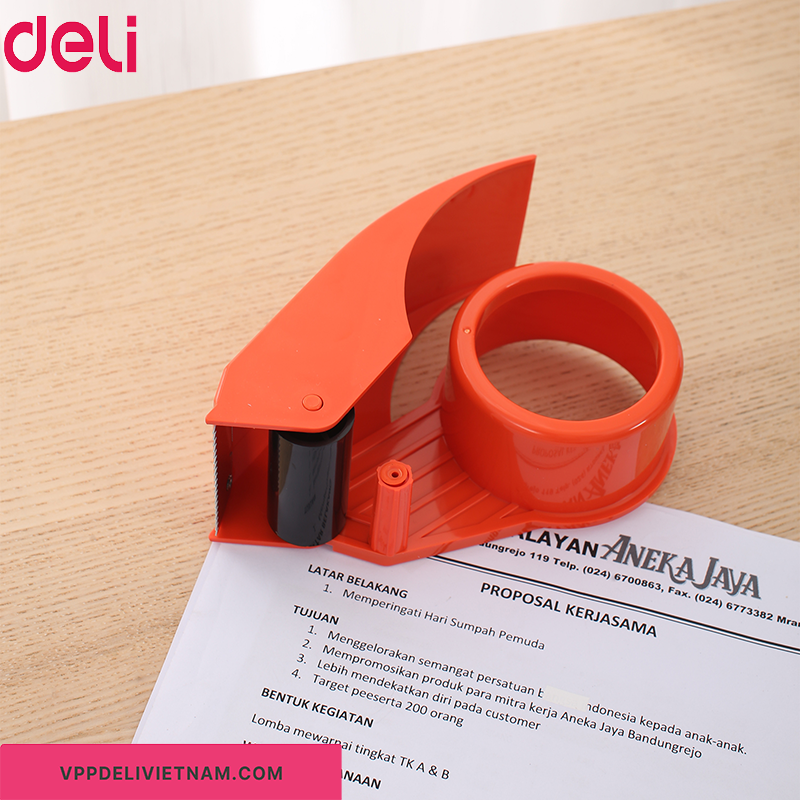 Cắt băng keo cầm tay Deli 801 - Ảnh 2