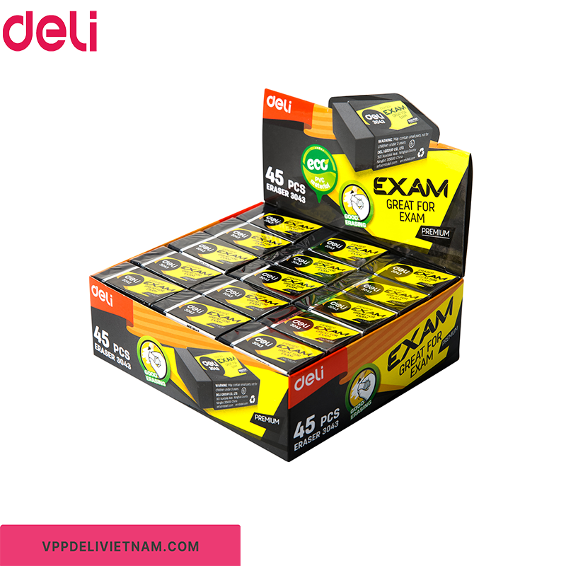 Tẩy Bút Chì Deli E3043 Màu Đen - Ảnh 5