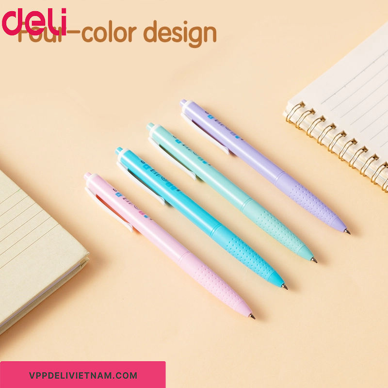 Bút bi 0.7mm Deli Q44 màu xanh - Ảnh 5