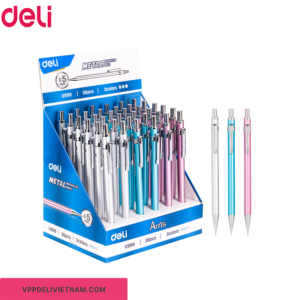 Bút chì bấm 0.5mm Deli EU999 – Thân kim loại cao cấp