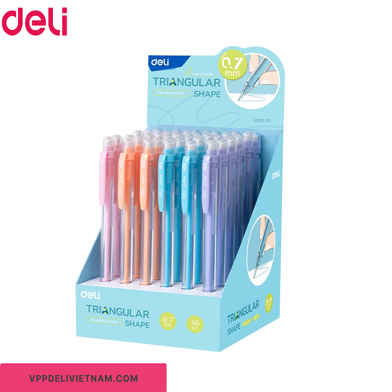 Bút Chì Bấm Deli EU502 – Ruột Chì 0.5mm & 0.7mm - Ảnh 2