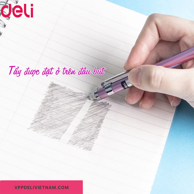 Bút chì kim 0.7mm Deli 6493 – Thân kim loại cao cấp - Ảnh 4