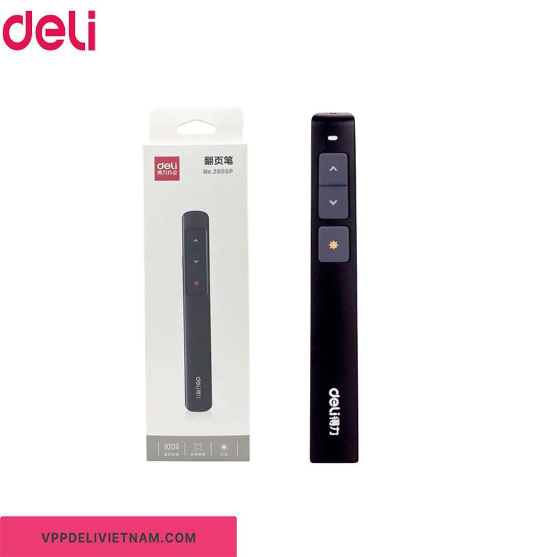 Bút chỉ bảng laser trình chiếu Deli 2808P - Ảnh 2