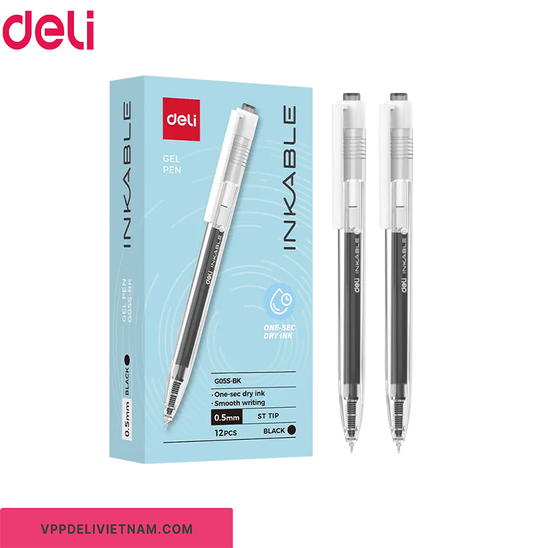 Bút Gel 0.5mm Deli G05S – Màu Xanh và Đen - Ảnh 2